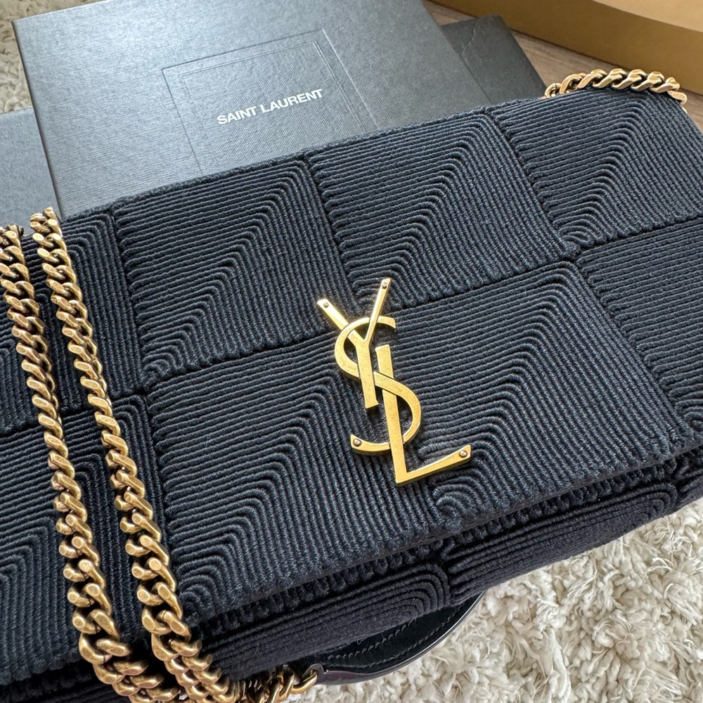 Saint Laurent Black Quilted Shoulder Bag
